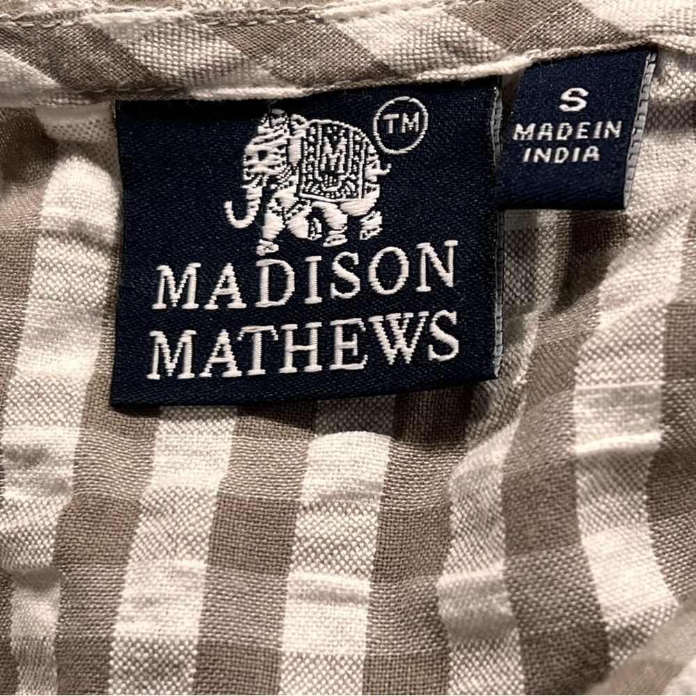 Madison Mathews Emma Gingham Maxi Dress Sz-S - Picture 11 of 12